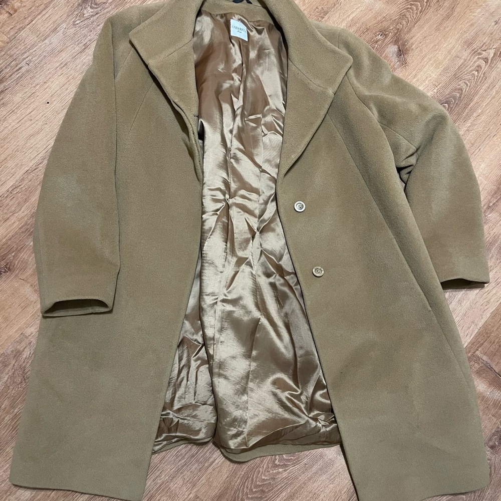 Cinzia Rocca Tan Angora Wool Coat